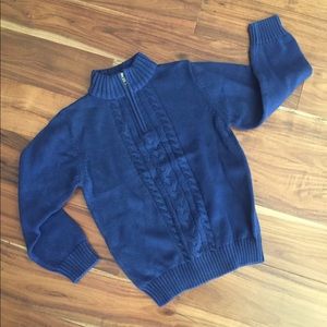 NWT Gymboree 3/4 zip blue sweater
